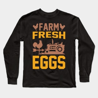 Farm Fresh Eggs T Shirt For Women Men Long Sleeve T-Shirt